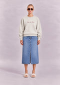Heritage Embroidery Fleece Sweatshirt Heather