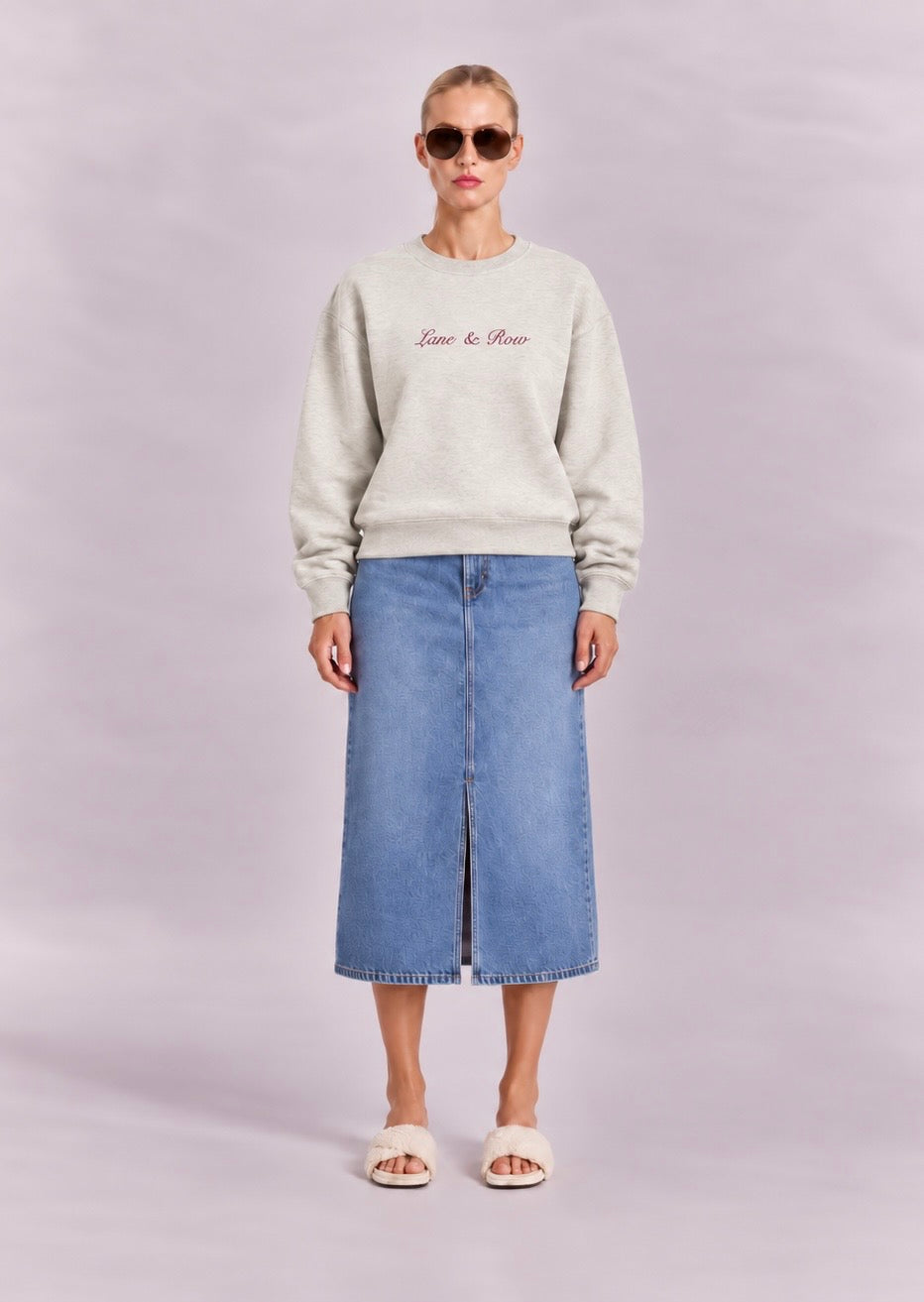 Heritage Embroidery Fleece Sweatshirt Heather