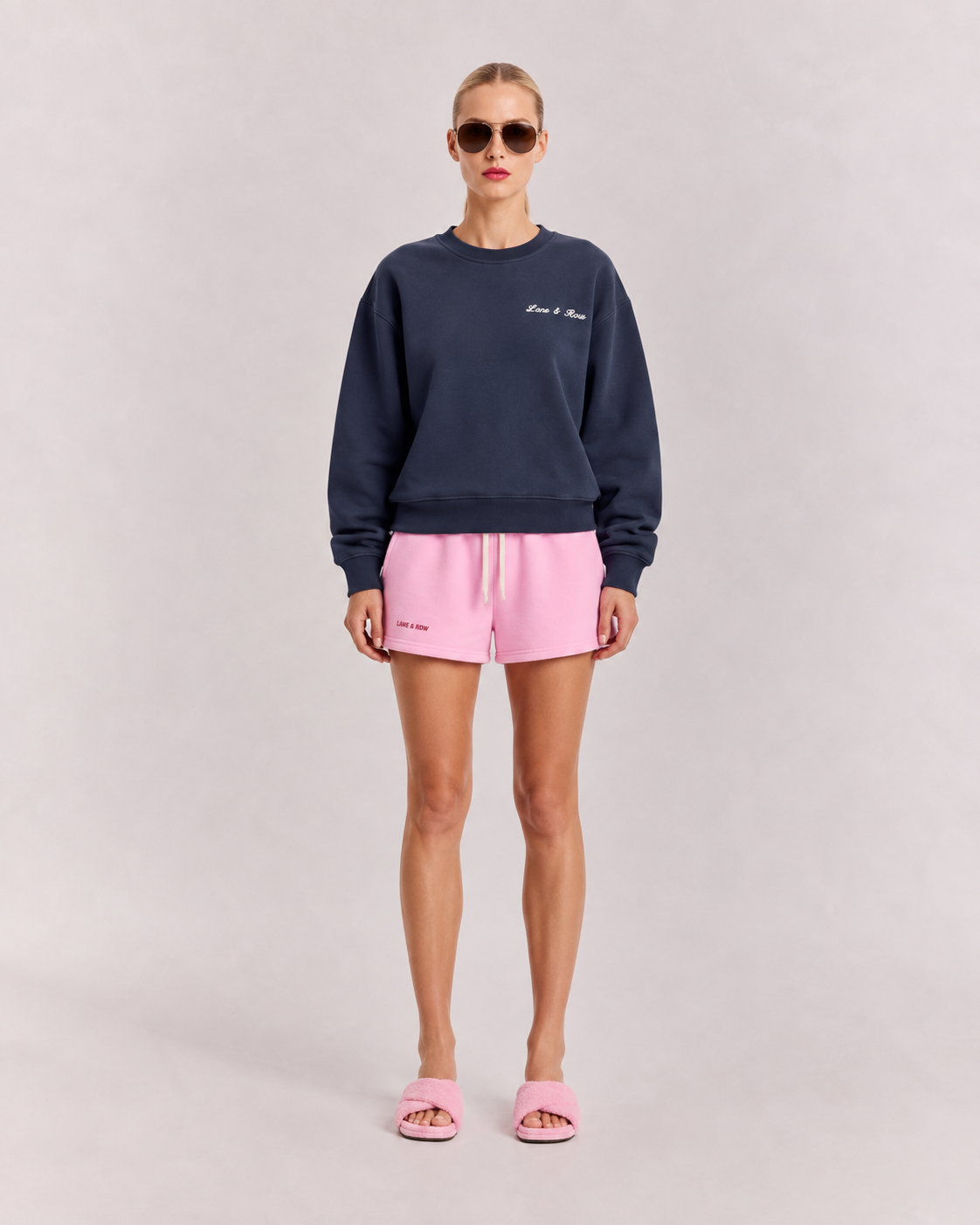 Club Embroidery Fleece Sweatshirt Navy