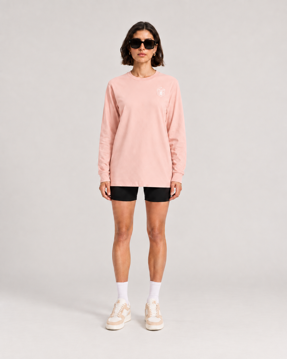 Crest Long Sleeve Crew Tee Ballet Pink