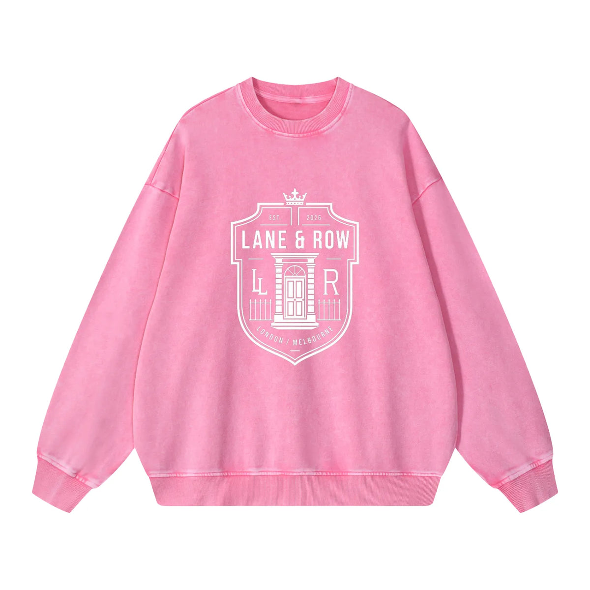 Crest Oversized Vintage Wash Sweatshirt Rose