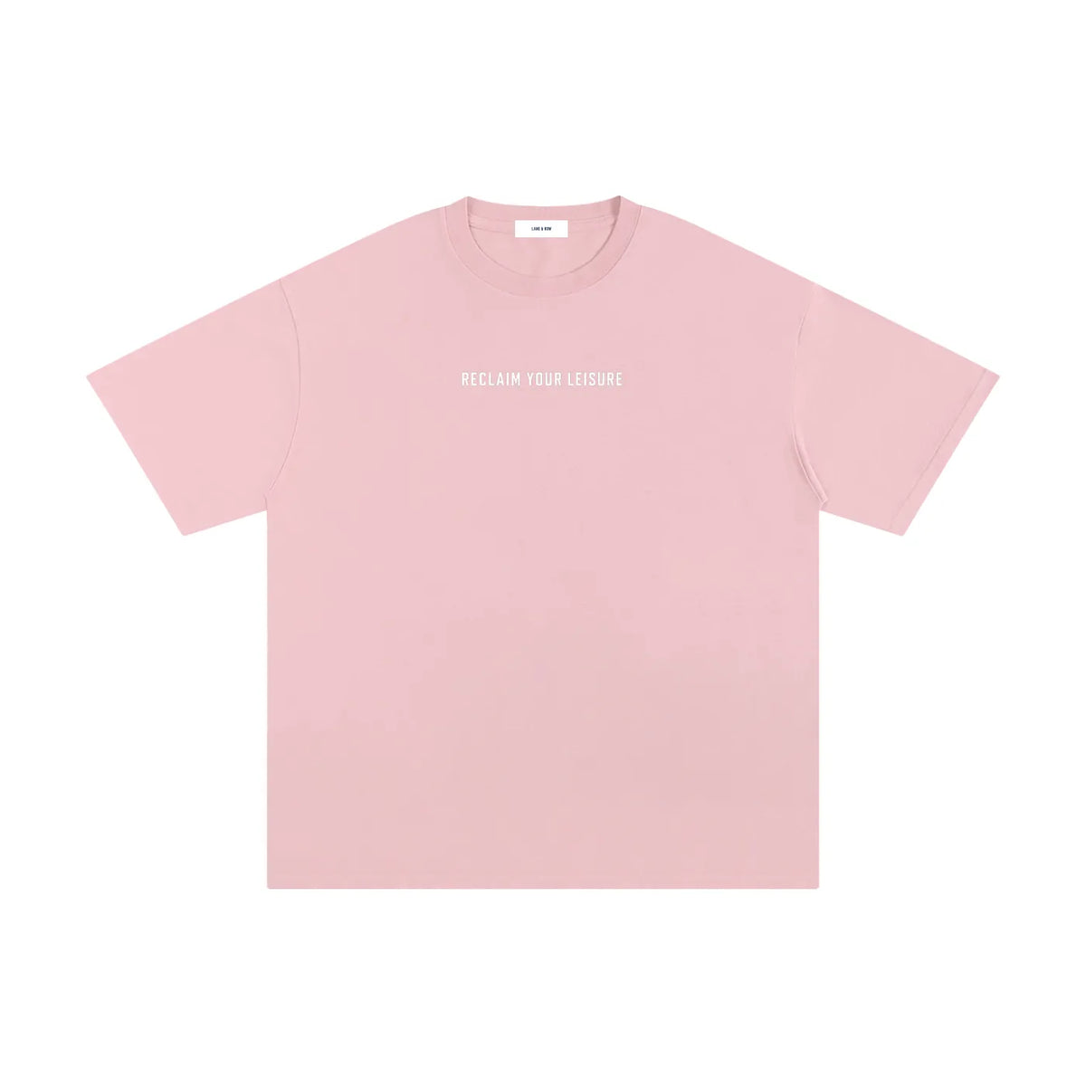 Reclaim Tee in Ballet Pink, front view