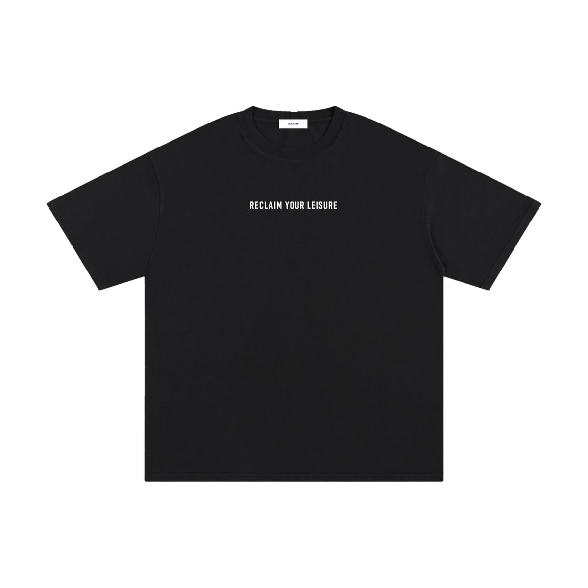 Reclaim Tee in Black, front view