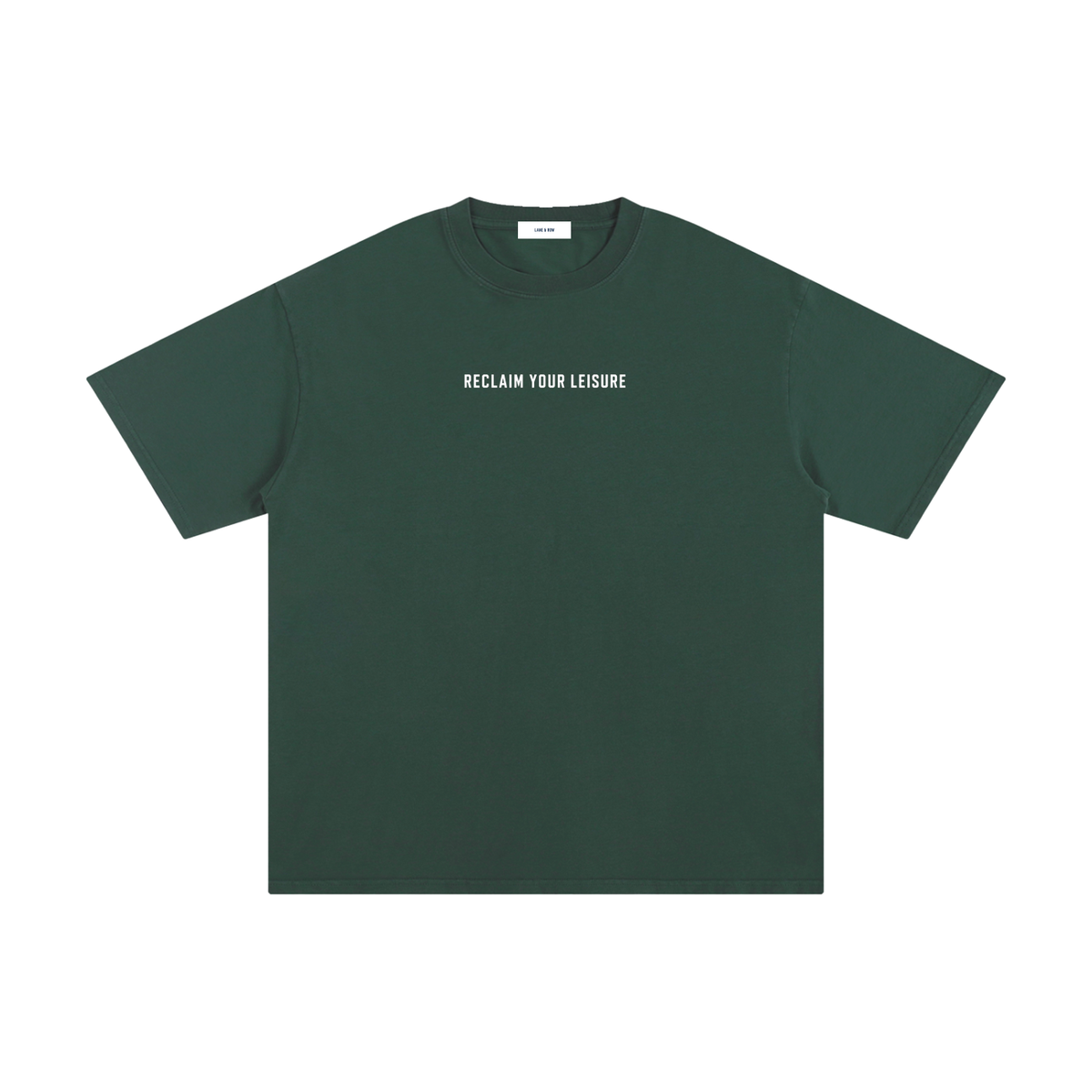 Reclaim Tee in Forest, front view